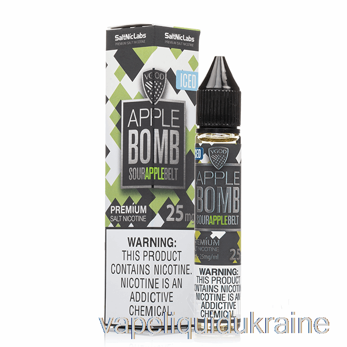 Vape Liquid Ukraine Iced Apple Bomb - VGOD Salts - 30mL 50mg